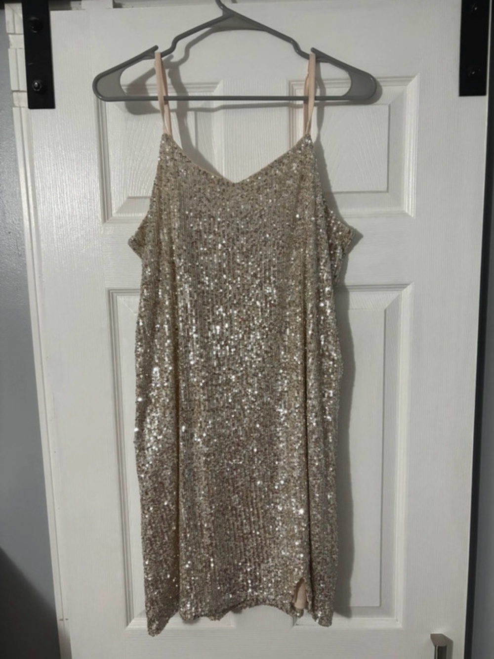 art class Gold Sequin Slip Mini Dress